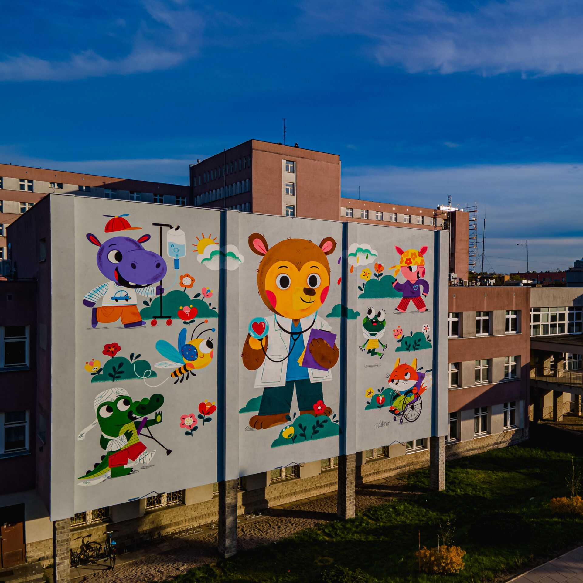 Mural na Uniwersyteckim Dziecięcym Szpitalu Klinicznym w Białymstoku